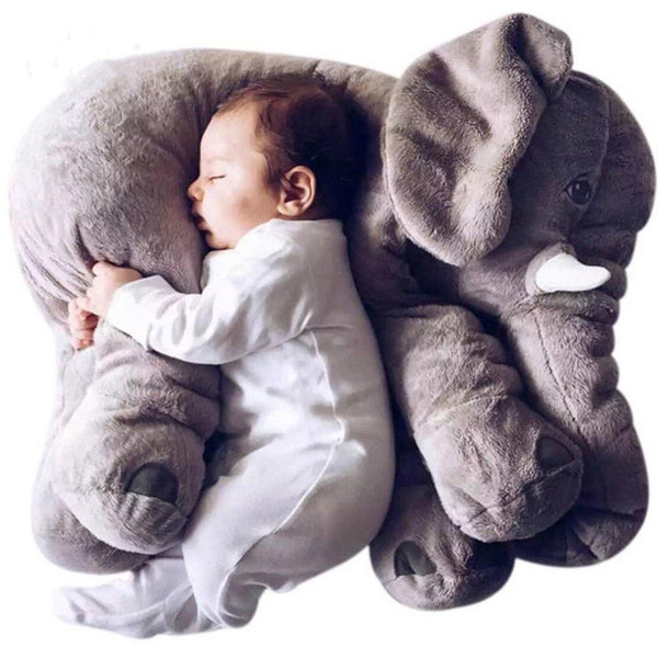 Almofada Macia de Pelúcia Infantil Elefante para Bebês Dormirem - FLUA EXPRESS