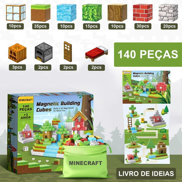 140 Blocos Minecraft + 03 Brindes - FLUA EXPRESS